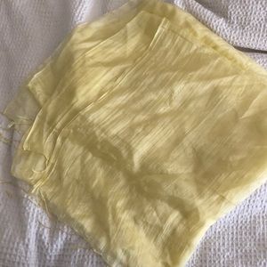 Baby yellow pure silk scarf